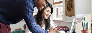 Couple reviewing finances