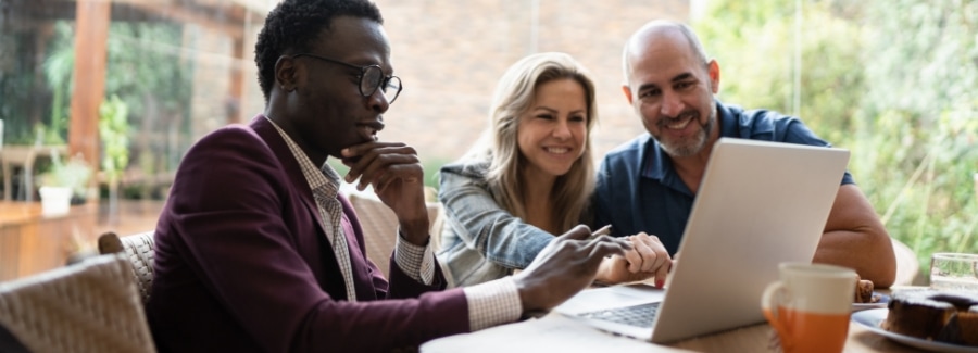 Couple meeting with an advisor