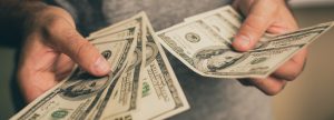 Man holding money