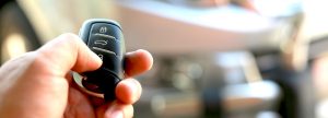 Man holding car keys