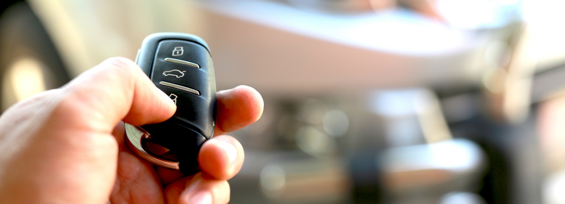 Man holding car keys