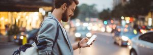 Man checking his phone