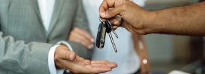 Woman getting car keys