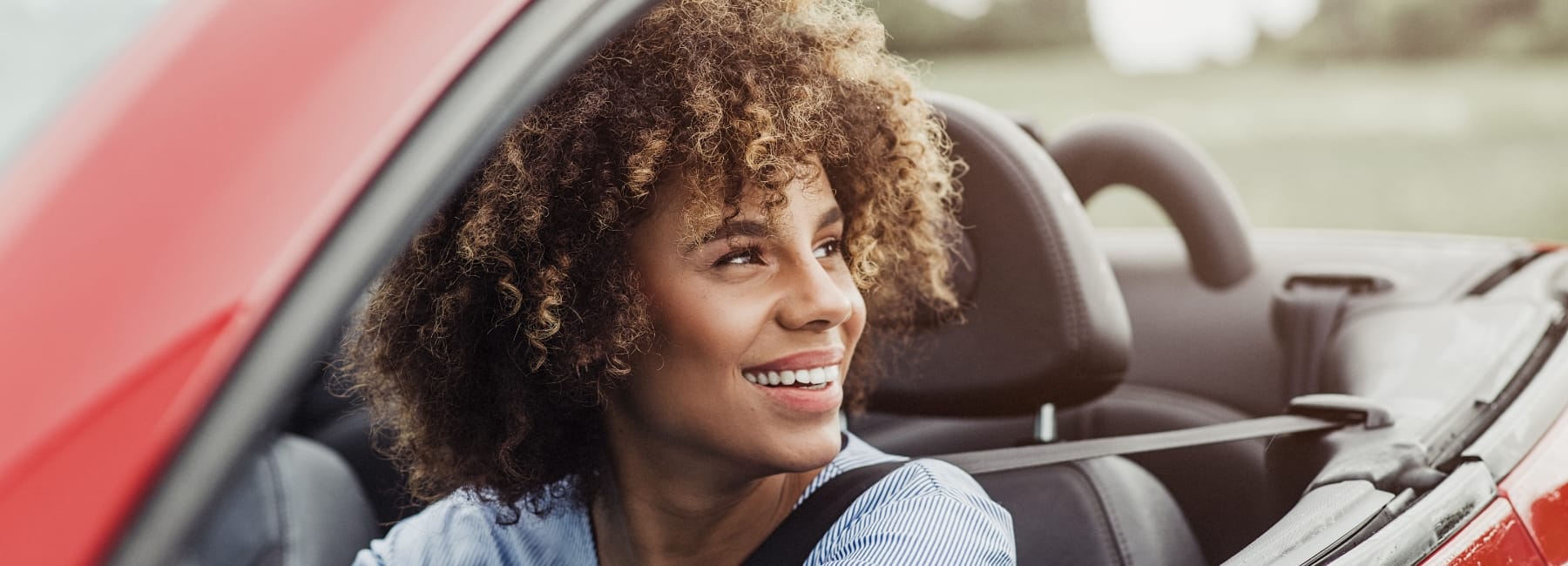 Woman in a car