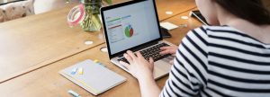 Woman making a budget