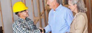 Contractor shaking hands