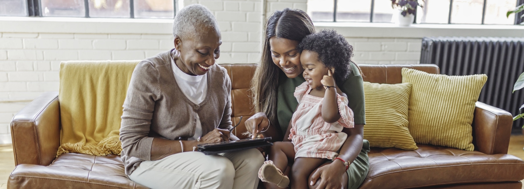 Grandma with her daughter and granddaughter