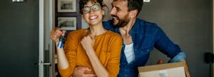 Couple laughing