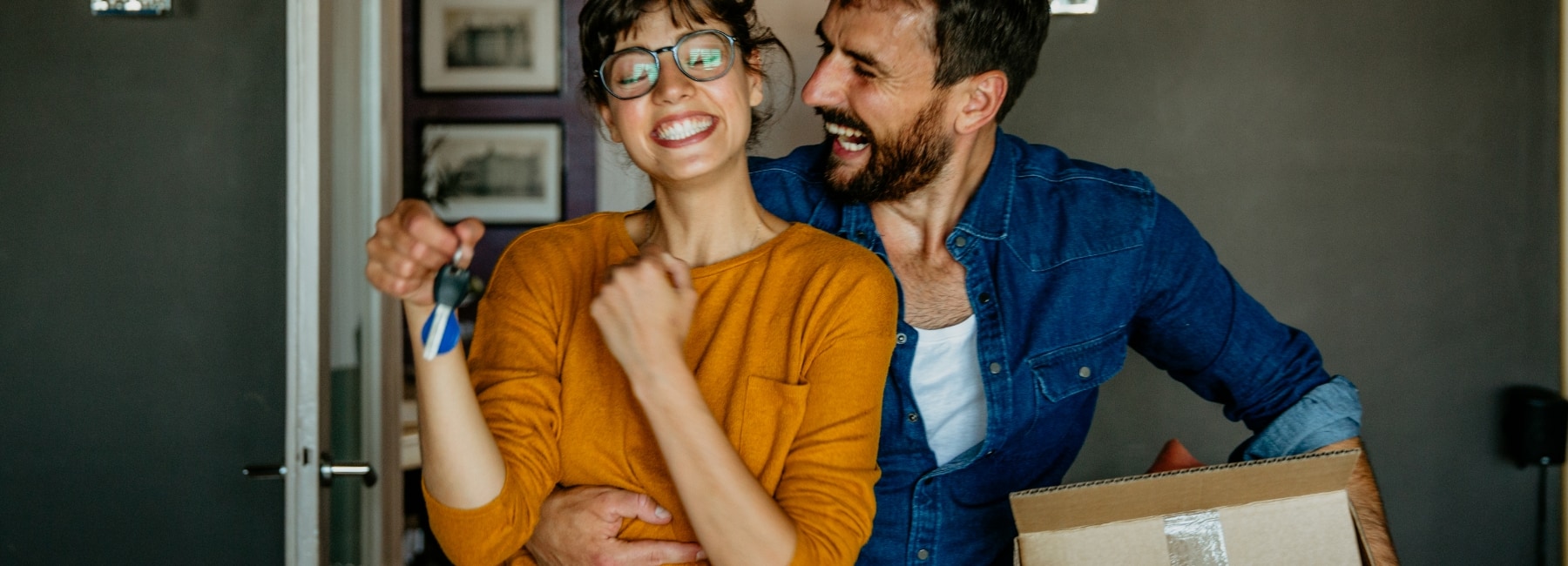 Couple laughing